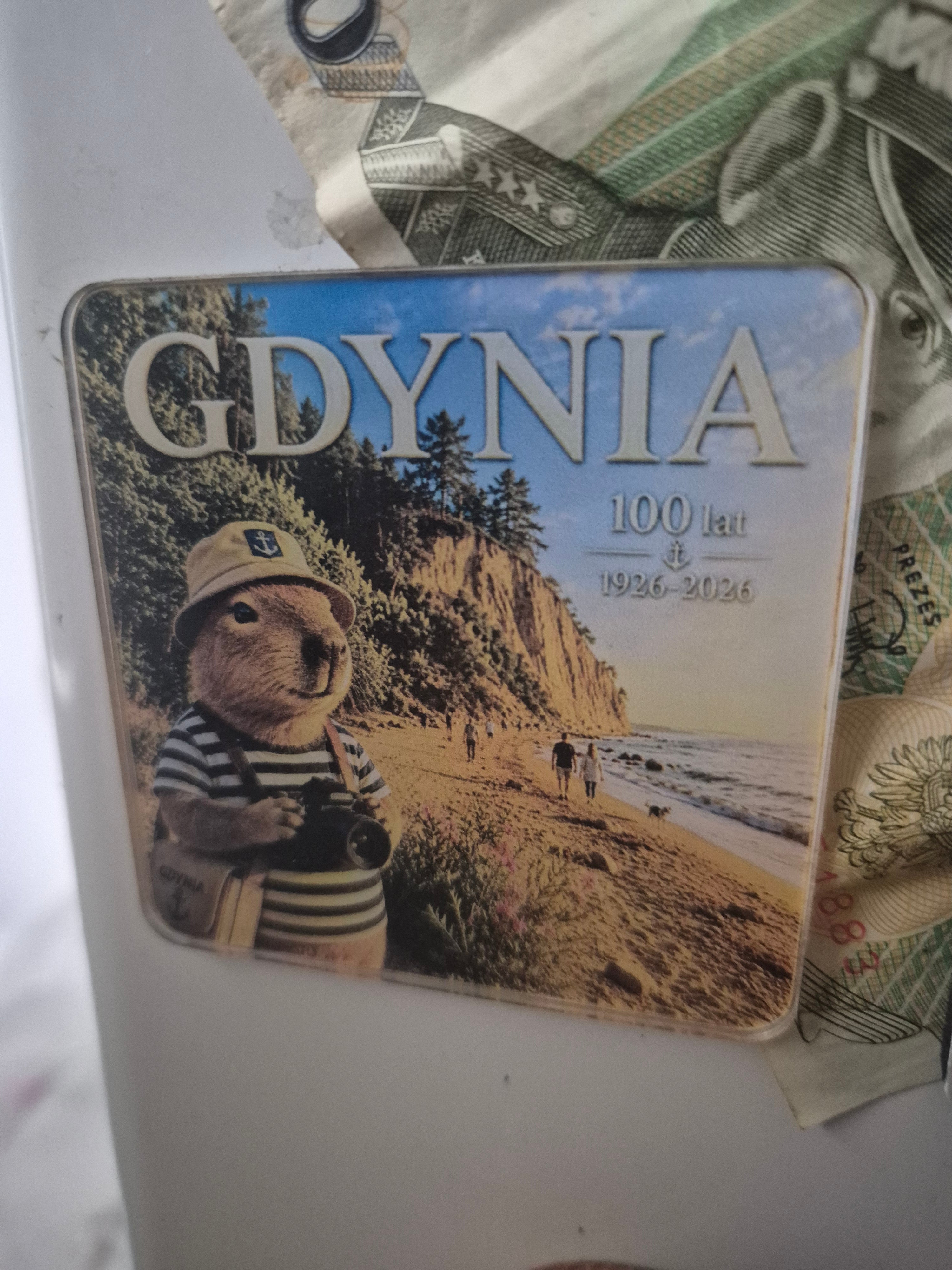 Magnes na lodówkę „100 Lat Gdyni 1926–2026 – Klif Orłowski” | World of Bara™