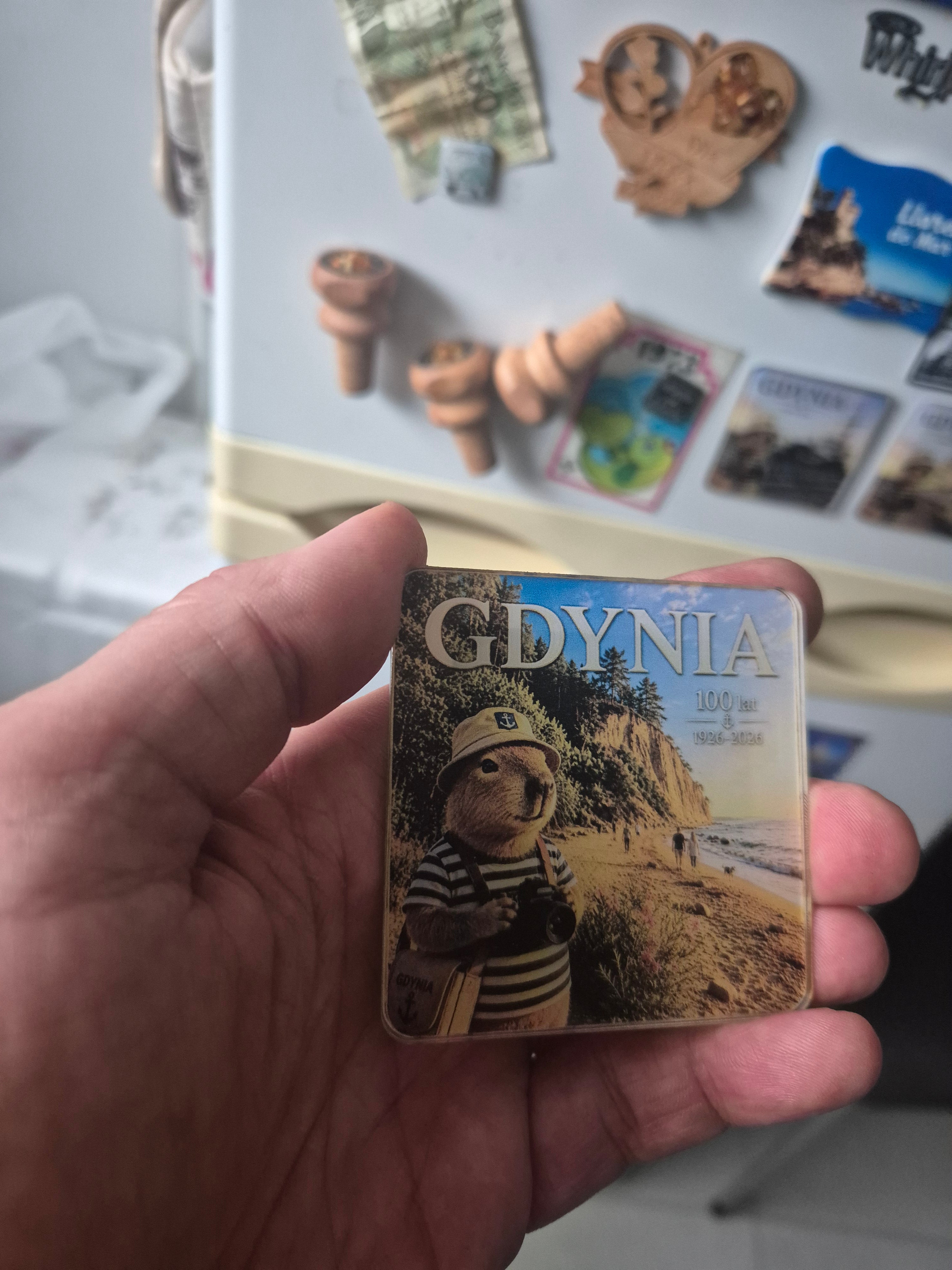 Magnes na lodówkę „100 Lat Gdyni 1926–2026 – Klif Orłowski” | World of Bara™