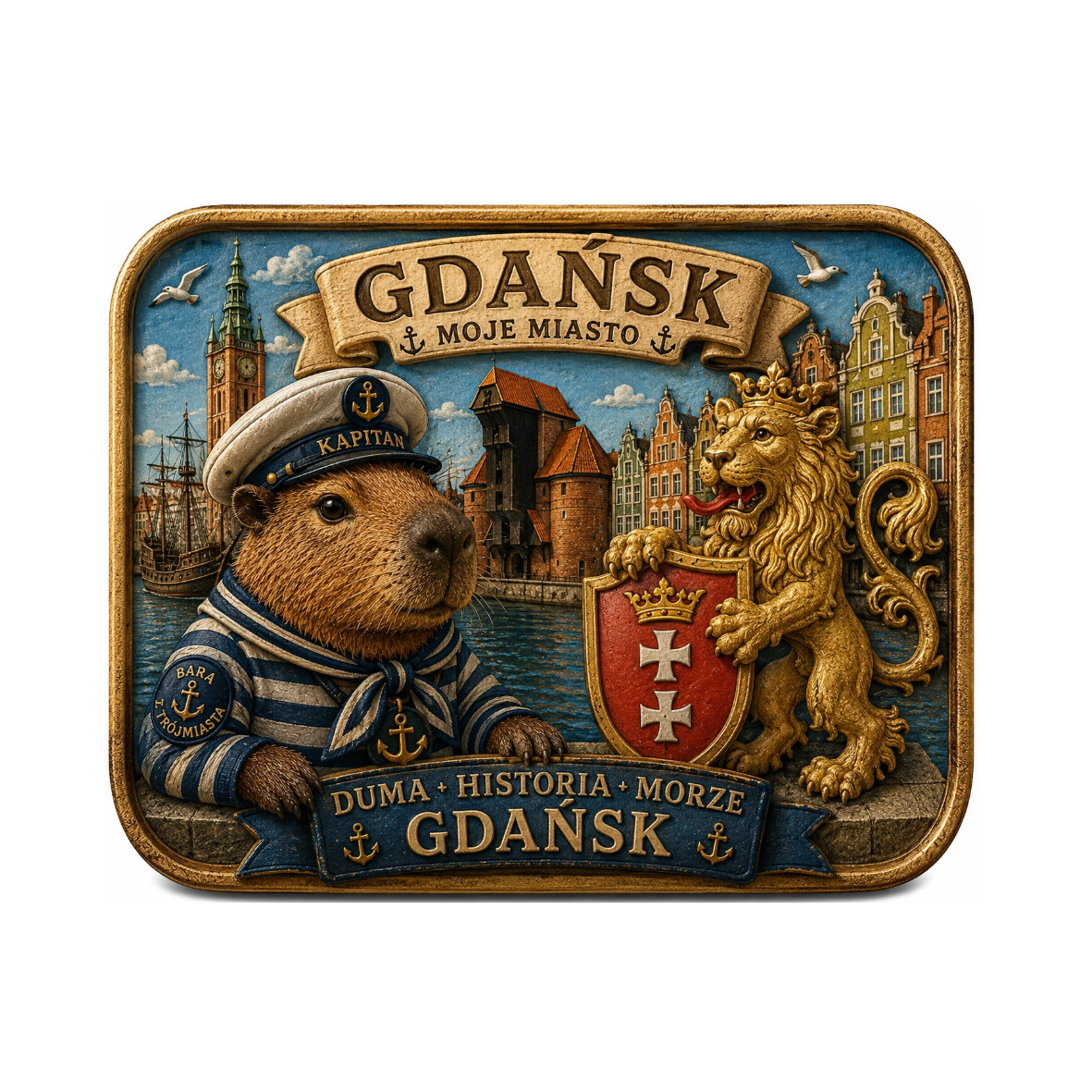 Magnes na lodówkę „Gdańsk – Moje Miasto” | World of Bara™