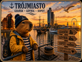 Magnes na lodówkę „Trójmiasto – Gdańsk • Gdynia • Sopot” | World of Bara™