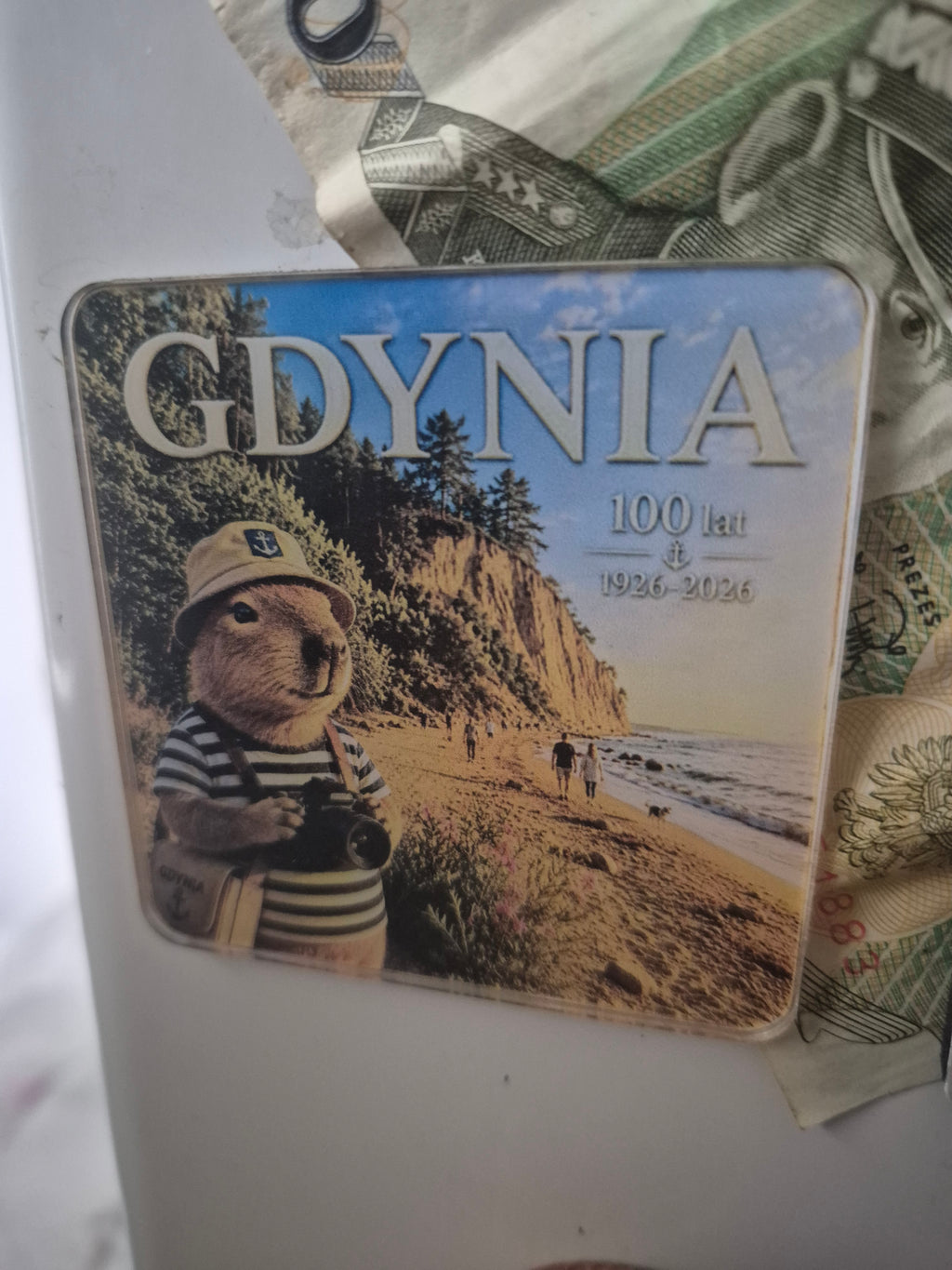 Magnes na lodówkę „100 Lat Gdyni 1926–2026 – Klif Orłowski” | World of Bara™